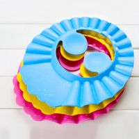 儿童洗头防水帽升级款宝宝洗头帽小孩洗发帽护耳婴儿洗澡神器浴帽 普通EVA护耳洗头帽(单帽)