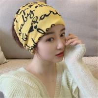 帽子女包头帽夏季薄款头巾帽蕾丝堆堆空调帽春秋套头透气月子睡帽 黄色-爱心 一条装(发一条)