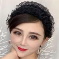 春夏新款穆斯回族帽子女士包头帽休闲钉珠花边帽妈妈帽遮发套头 单层美人帽黑色