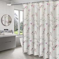 浴帘布防水挂帘浴室窗帘防走光门帘隔断帘卧室防霉浴帘套装免打孔 富贵鸟 单帘100*180(送加粗挂钩)