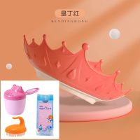 宝宝洗头帽硅胶儿童洗澡洗发帽神器小孩婴幼儿防水护耳可调节浴帽 美丽红(0-12岁宝宝) 单个帽