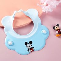 迪士尼宝宝洗头帽防水防污柔软硅胶加宽可调节浴帽婴儿童洗头神器 可调节硅胶洗头帽-米奇(6个月以上)