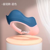 宝宝洗头发神器洗头帽罩婴儿童防水帽护耳朵洗澡浴帽子小女孩淋浴 皇冠款防回流-天蓝色