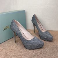 【断码亏本清仓】女靴短靴中筒靴超高跟高跟细粗跟时尚马丁靴女鞋 枪银色C39-1B 跟高12厘米 35