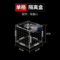 鱼缸隔离盒子透明大号单格多格吸盘挂钩式孵化盒箱孔雀鱼苗繁殖箱 8.8.8单格吸盘