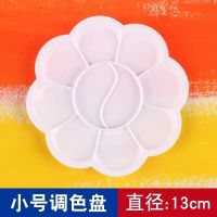 颜料收纳盒调色盘水粉颜料盒分装盒空盒油画丙烯盒子透明36色染料 10个调色盘