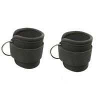 龙门架练臀部练腿脚踝绑带力量健身训练器材绑腿扣翘臀拉力绳绷带 黑色一双