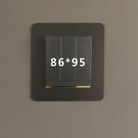 亚克力开关贴墙贴家用开关套开关保护套现代简约插座套开关装饰套 深灰色哑光 86*95