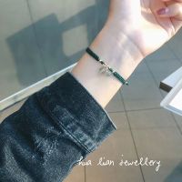 手工绳编织手链草莓晶樱桃女士手串闺蜜气质仙女系ins风学生礼物 绿色水晶款