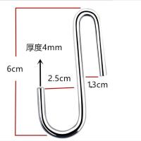 加粗无磁不锈钢s型挂钩s勾晒香肠挂腊肉钩子s钩厨房挂钩十个装 小号 不锈钢加粗S钩10个装