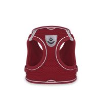 狗狗牵引绳背心式胸背带比熊犬遛狗中小型犬牵狗绳幼犬柯基狗链子 单个胸背(红色) XS-[适合3斤内]