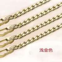 包包链子金属材质链条单肩斜挎链条女士包包斜挎肩带链条 浅金色 100cm