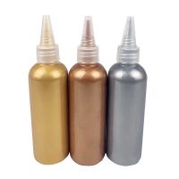 丙烯颜料100ml套装diy石膏娃娃涂鸦上色手绘流体画石头画彩绘颜料 金色银色铜色 3瓶 每瓶100毫升 套装