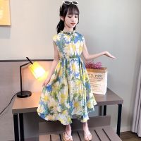 女童连衣裙2021夏装新款韩版中大童女孩公主裙洋气夏季儿童沙滩裙 黄色 110