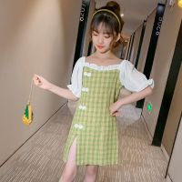 女童旗袍裙子夏装小女孩公主裙洋气儿童汉服潮夏季2021新款连衣裙 浅绿色 110