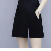 单/套装女洋气时髦时尚套装2021年新款女夏季大码胖mm显瘦两件套 2142#黑色[单裤子] M