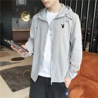 冰丝防晒衣夏季防紫外线薄款夹克衫潮流新款风衣服透气外套男女款 灰色5203 收藏才送短袖 M 95斤左右