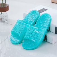 夏季浴室家居洗澡水晶塑料鞋防滑室内拖鞋平底果冻防臭凉拖鞋女鞋 绿宝石 1277 37