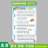 汉语拼音字母表挂图墙贴全套声母韵母整体认读音节一年级儿童小学 汉语拼音字母表(竖) 24寸 40X60厘米