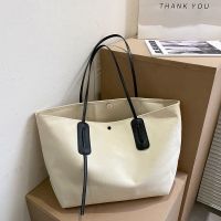 潮流百搭简约风帆布款包包 白