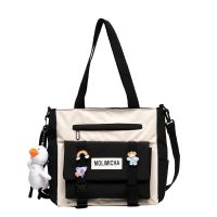 ins书包女韩版原宿ulzzang高中大学生小清新日系2020年新款双肩包 黑色[无挂件]