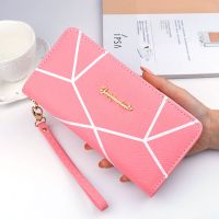 手提钱包女2021新款长款拉链手机包大容量钱夹韩版时尚零钱手拿包 B-239粉色