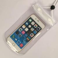 加厚大号手机防水袋沙滩冲浪游泳漂流零钱杂物收纳腰包防雨防尘袋 白色 中号挂绳防水袋