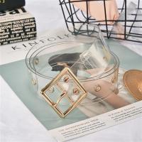 ins新款全透明腰带女装饰韩版潮时尚个性简约百搭韩国BF风皮带女 透明金扣 105cm