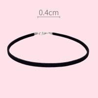锁骨链女简约性感黑色颈带超仙气质辣妹项链酷女潮个性choker项圈 0.4cm宽1条