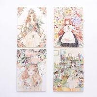 B5英语本子高颜值80页初中高中加厚可爱作业本大本子英语本笔记本 手绘女孩 [2本]装