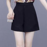 单/套装短裤套装2021夏新款时尚洋气质女神范职业雪纺印花两件套 单件黑色短裤 8128款 S 95斤内
