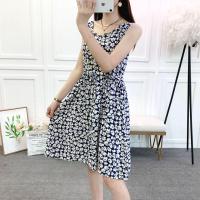 棉绸连衣裙2021新款夏季学生碎花人造棉小个子无袖短款收腰裙子女 小碎花 清仓 S
