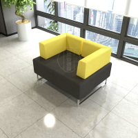简约商务办公室卡座沙发写字楼大厅会客区沙发茶几组合公司接待室休息区休闲布艺沙发