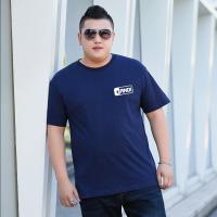 夏特大号男装加肥加大码短袖T恤棉宽松微弹胖子肥佬半袖男背心莎丞