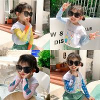 儿童仿冰丝袖套长款防晒冰袖护臂男童女童夏季户外遮阳防蚊卡通手套莎丞