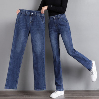 直筒铅笔牛仔裤女高腰显瘦宽松小直筒2021秋季莎丞