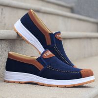 2021新款老北京布鞋男款帆布男鞋舒男士牛津底工作鞋一脚蹬休闲鞋莎丞