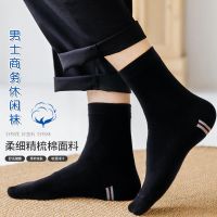 袜子男士中筒袜四季款纯色棉袜长筒吸汗运动短袜男袜秋冬季莎丞