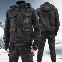 冬季劳保工作服套装男加绒加厚防烫耐磨焊工汽修工地工装外套莎丞