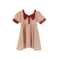 女童连衣裙夏季2022新款格子学院风洋气韩版女宝裙子儿童公主裙潮莎丞
