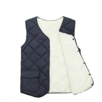 中老年男士内里加绒马甲羊羔绒绒布保暖贴身背心男莎丞
