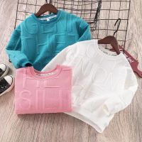 儿童卫衣2022秋季新款立体字母圆领百搭童装洋气网红款上衣莎丞