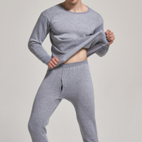 男士保暖内衣男加厚加绒圆领春青年打底秋衣秋裤女保暖套装莎丞