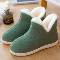冬季棉鞋防滑情侣男女室内加厚绒里毛毛鞋包跟高帮保暖防滑棉拖鞋莎丞