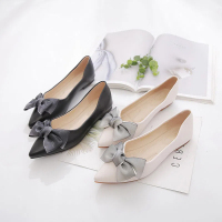 2022春季单鞋女浅口低帮鞋低跟软底时尚豆豆女鞋套脚工作鞋女 莎丞