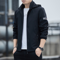 2022秋冬新款潮牌男装防风外套流行青年休闲立领可脱帽夹克莎丞