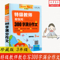 2019新版特级教师教你写300字满分作文3年级 开心作文20年珍藏版 适用于小学三年级作文工具书写作提升专注方法 湖南