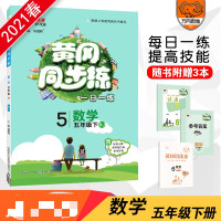 2021春 官方正版黄冈同步训练五年级下册数学人教RJ版五年级下册数学书同步训练五年级天天练随堂练习册一课一练