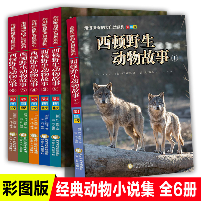 6册正版全套西顿野生动物故事集科普绘本小说精选记小学生三四五六年级课外书必读班主任推荐阅读大自然儿童文学彩图版9-1