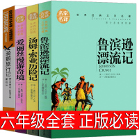 六年级版鲁滨逊漂流记汤姆索亚历险记尼尔斯骑鹅旅行记爱丽丝漫游奇境记正版把小学生版完整原著鲁滨孙企鹅鲁宾逊鲁冰逊鲁兵逊